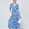 Jaylynn Flare Sleeve Jersey Maxi Dress, Royal Floral 2 Jaylynn Flare Sleeve Jersey Maxi Dress, Royal Floral -Miha Dresses Shop 132 2389 ROYALBLUE 1