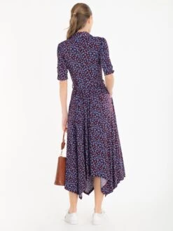Jolie Moi Handkerchief Hem Shirt Dress, Burgundy Multi -Miha Dresses Shop 20 11 2020 anna 1111