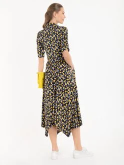Jolie Moi Handkerchief Hem Shirt Dress, Yellow/Multi -Miha Dresses Shop 20 11 2020 anna 1147