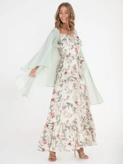 Waterfall Chiffon Shawl, Mist -Miha Dresses Shop 26 09 2020 Anna maggie 379
