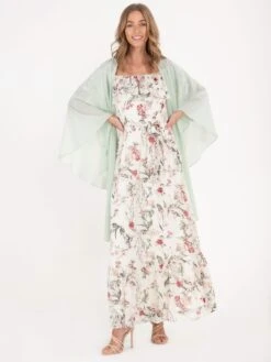 Waterfall Chiffon Shawl, Mist -Miha Dresses Shop 26 09 2020 Anna maggie 383