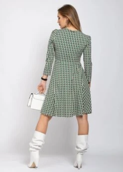 Tie Front Geometric Print Dress, Pink Multi -Miha Dresses Shop 2 5b63b1c2 9f8d 4bba 83a5 57d998e03954