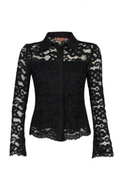 Scalloped Lace Blouse, Black -Miha Dresses Shop 5053319212027 3 82005 a491ebce 7213 40dd 9dc8 cfd42a26ffdc
