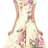 Floral Print 50s Dress, Yellow Floral -Miha Dresses Shop 5053319225898 22211 19df1e23 64d0 47d7 b638 96cfd962df4c