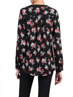 Jolie Moi Floral Print Blouse, Black Floral -Miha Dresses Shop 5053319233220 1 38333
