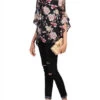 Flare Sleeve Blouse, Black Floral -Miha Dresses Shop 5053319248200 2 71807 a6448ad4 e7c9 4681 89c9 0e93a286bdc2