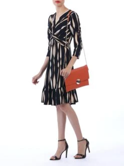 Retro Geometric Flare Hem Dress, Royal, Black Wave -Miha Dresses Shop 5053319275183 2 41d2e58c d89f 4465 96bd 57600cb91c5f