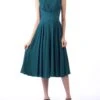 Petrol Blue Wrap Belted Skater Dress -Miha Dresses Shop 5053319279358 2 25320 d1ca6871 650e 4fbd ae0e babc8560bf8e