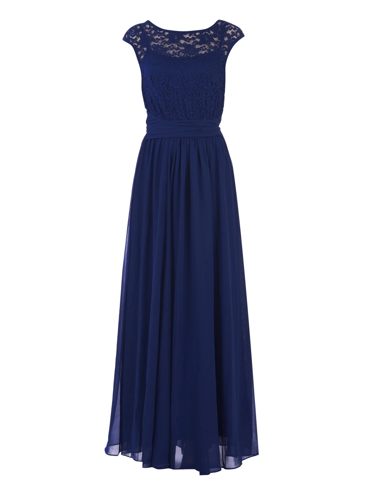 Basia Bridesmaid Lace Bodice Maxi Dress, Navy 7 Basia Bridesmaid Lace Bodice Maxi Dress, Navy - Image 5