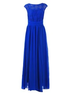 Basia Bridesmaid Lace Bodice Maxi Dress, Royal Blue -Miha Dresses Shop 5053319333944 3 ef3b56ba a559 4b9b ae96 41f5dddb4101