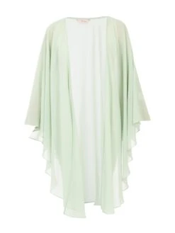 Waterfall Chiffon Shawl, Mist -Miha Dresses Shop 5053319341611 4