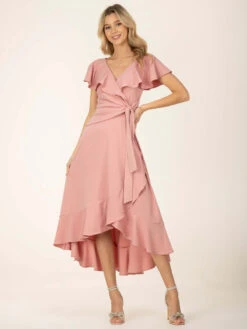 Jolie Moi Alleigh Frill Maxi Dress, Dusty Pink -Miha Dresses Shop A9270 1 DustyPink 6