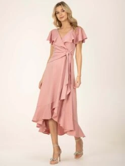 Jolie Moi Alleigh Frill Maxi Dress, Dusty Pink -Miha Dresses Shop A9270 1 DustyPink 7