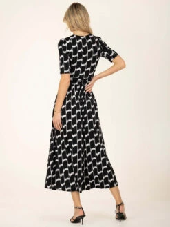 Jolie Moi Akayla Printed Jersey Maxi Dress, Black Geo -Miha Dresses Shop AY621133 BlackGeo 7