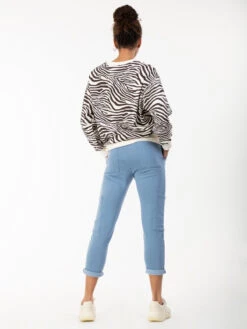 Animal Print Sweatshirt , White Zebra -Miha Dresses Shop AnimalPrintSweatshirt WhiteZebra5