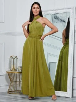 Twist & Tie Multiway Bridesmaid Maxi Dress With Bandeau, Olive Green -Miha Dresses Shop B 9176A OLIVEGREEN 7 a239eb04 89e6 4d45 991f 81af81231f32