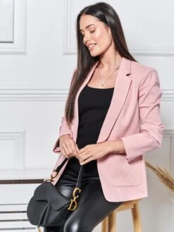 Baylin Tailored Blazer, Dusty Pink -Miha Dresses Shop BLA 1270 DustyPink 1 a108b72c e489 4e9c bccd ab2a5ee09894