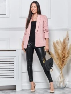 Baylin Tailored Blazer, Dusty Pink -Miha Dresses Shop BLA 1270 DustyPink 5 a8e4e2f9 e913 4493 87ed a4d1b76fb296