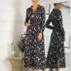 Jolie Moi Dora Floral Maxi Shirt Dress, Navy Floral