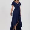 Ruffle Dip Hem Maxi Dress, Navy -Miha Dresses Shop DSC 0574