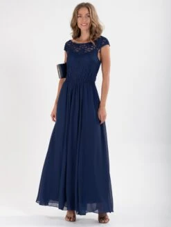 Basia Bridesmaid Lace Bodice Maxi Dress, Navy 9 Basia Bridesmaid Lace Bodice Maxi Dress, Navy -Miha Dresses Shop DSC 0945 feac4d67 f235 49fc 9fa7 d57704ce2758