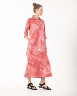 Sample Sale - Maxi Dress, Red Tie Dye -Miha Dresses Shop DSC 5306