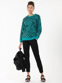 Animal Print Sweatshirt , Green Animal -Miha Dresses Shop DSC 5558 Copy