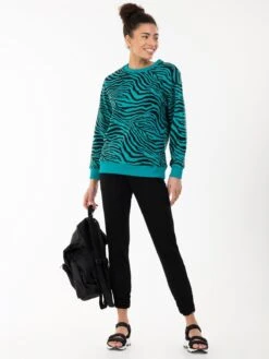 Animal Print Sweatshirt , Green Animal -Miha Dresses Shop DSC 5560 Copy