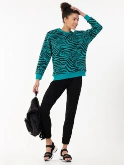 Animal Print Sweatshirt , Green Animal -Miha Dresses Shop DSC 5561 Copy