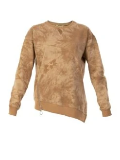 Asymmetric Zip Sweatshirt, Khaki -Miha Dresses Shop DSC 5600 Copy