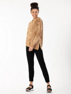 Asymmetric Zip Sweatshirt, Khaki -Miha Dresses Shop DSC 5610 Copy