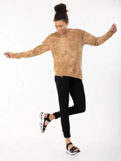 Asymmetric Zip Sweatshirt, Khaki -Miha Dresses Shop DSC 5612 Copy