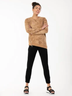 Asymmetric Zip Sweatshirt, Khaki -Miha Dresses Shop DSC 5614 Copy