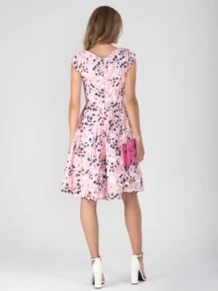 Retro Crossover Bust Swing Dress, Pink Floral -Miha Dresses Shop DSC 9617 ba2ac494 dfd3 4537 bcef 2bbfc533e44f