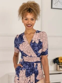 Evita Floral Print Maxi Jersey Dress, Floral Abstract -Miha Dresses Shop F621 137 FloralAbstract 6