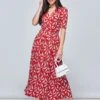 Coleen Wrap Maxi Dress, Red Leafy -Miha Dresses Shop FD621133 REDLEAFY 6