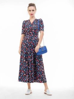 Coleen Jersey Maxi Dress, Navy Multi -Miha Dresses Shop FD621133NavyMulti 3