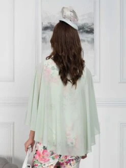 Waterfall Chiffon Shawl, Mist -Miha Dresses Shop FF 709 Mist 1