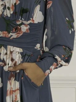 Gianna Long Sleeve Mesh Dress, Teal -Miha Dresses Shop GH 2378 Teal 4