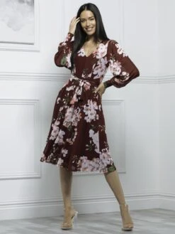 Gabriel Twist Waist Swing Dress, Floral Multi -Miha Dresses Shop GH 321 FloralMulti 1