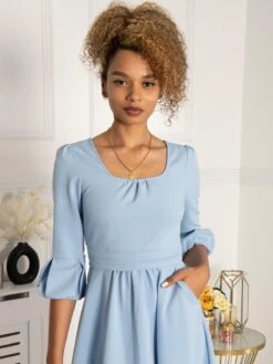 Jolie Moi Bell Sleeve Midi Dress, Blue -Miha Dresses Shop H 275 Blue 5 4f86bb93 cd78 4396 8c17 5df8a64127df