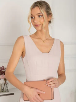 Jolie Moi Palmer Dip Hem Shift Dress, Pink -Miha Dresses Shop HQ 172 Pink 5