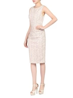 Bonded Lace Ruched Dress, Light Pink -Miha Dresses Shop I 5053319177432 01 20160329 6c2513de c212 431d 9628 cce5e7111787
