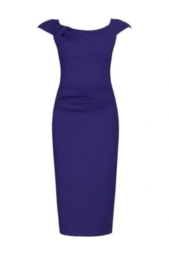 Ruched 40s Wiggle Dress, Royal Blue -Miha Dresses Shop I 5053319208242 00 20170322 78479 6fc2b2fe 0e5b 43aa a865 2c3788fcfe84
