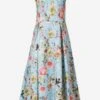Print Bardot Neck Midi Dress, Aqua Floral -Miha Dresses Shop JL 1032 aqua 1 10441 f681b8a3 20f3 4d0c 9416 f656b9510999