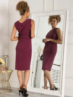 Jolie Moi Roll Collar Sleeveless Shift Dress, Pink Geo -Miha Dresses Shop K 185 PinkGeo 2 68749bfd e1be 41d7 a8a6 52cc3fcc998b