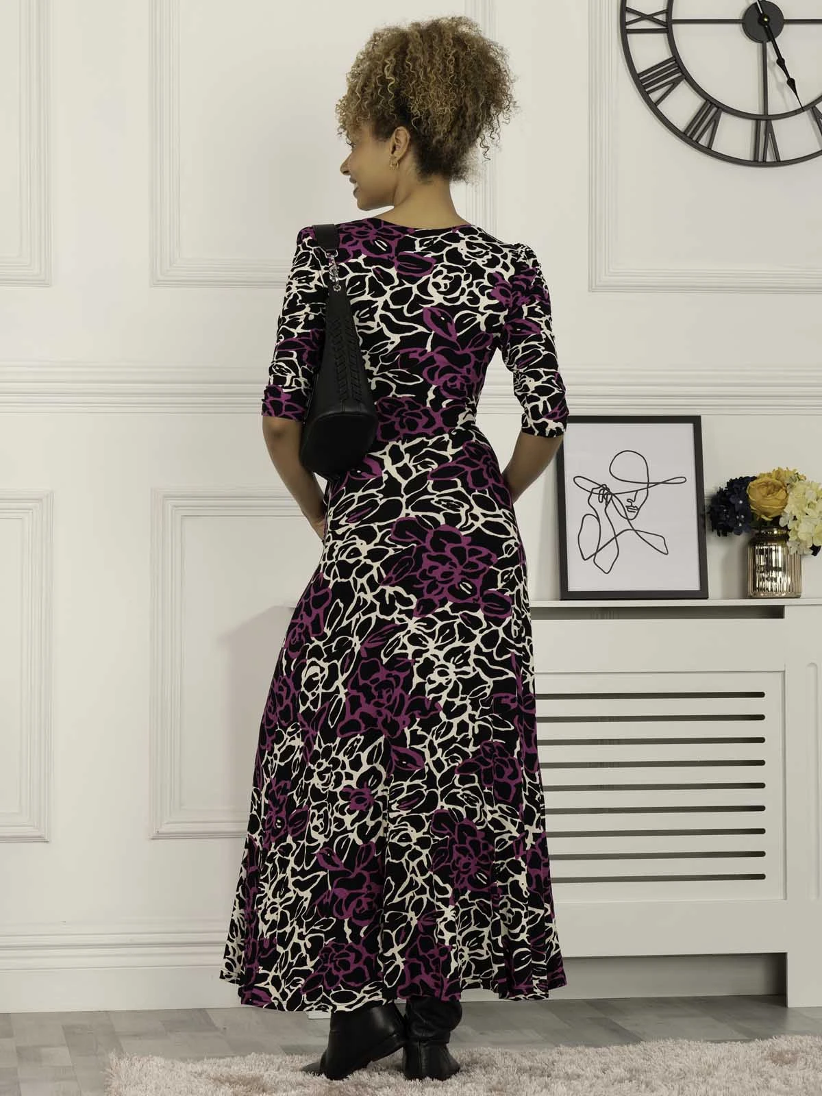 Kamiyah Viscose Maxi Dress, Floral Multi 4 Kamiyah Viscose Maxi Dress, Floral Multi - Image 2