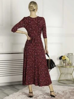 Kamiyah Viscose Maxi Dress, Pink Animal -Miha Dresses Shop KH 3229 PinkAnimal 4