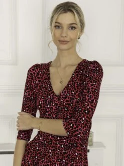 Kamiyah Viscose Maxi Dress, Pink Animal -Miha Dresses Shop KH 3229 PinkAnimal 5