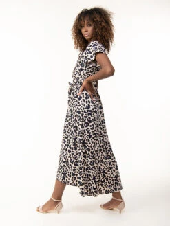 Lola Wrap Dip Hem Maxi Dress, Pink Animal -Miha Dresses Shop L 670 12PinkAnimal 3